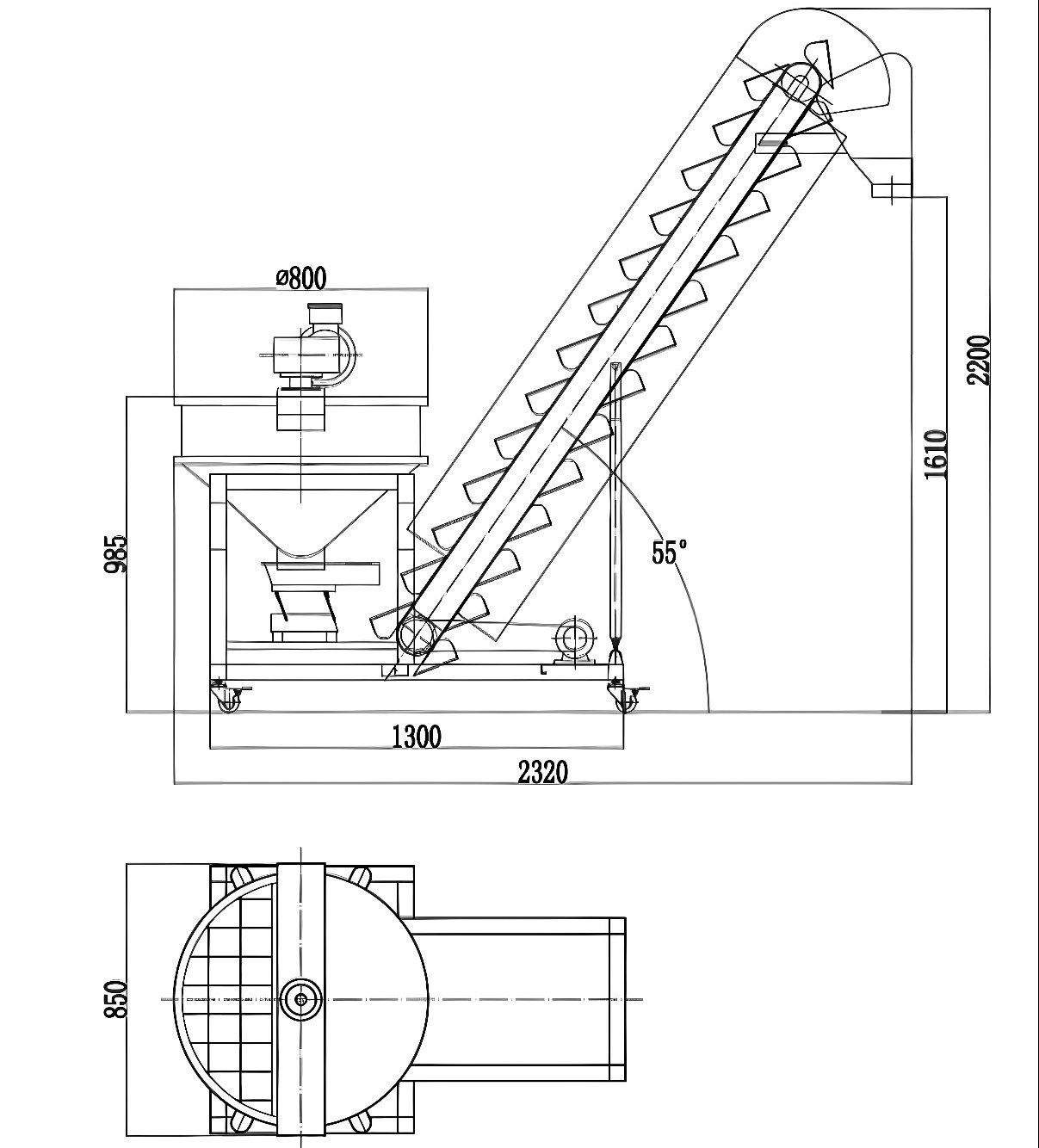 Bucket Feeding Machine (Stirring Function)